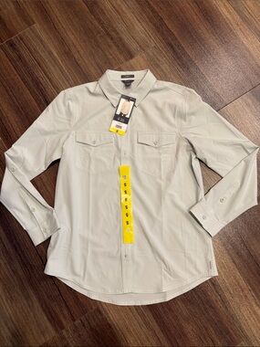 NWT Eddie Bauer Light Green Long-Sleeve Button-Down Shirt